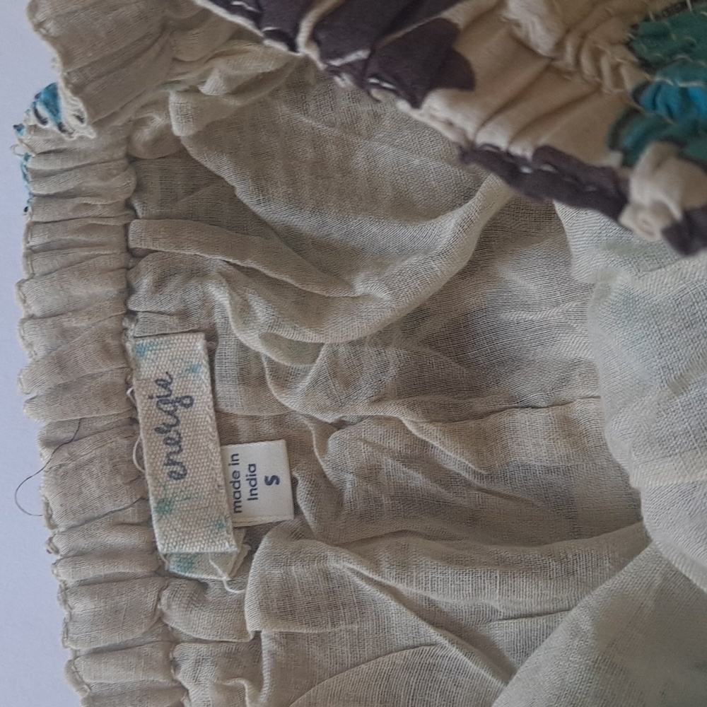 Energie Size S Floral Skirt with Elastic Waist 100% COTTON - Picture 3 of 5